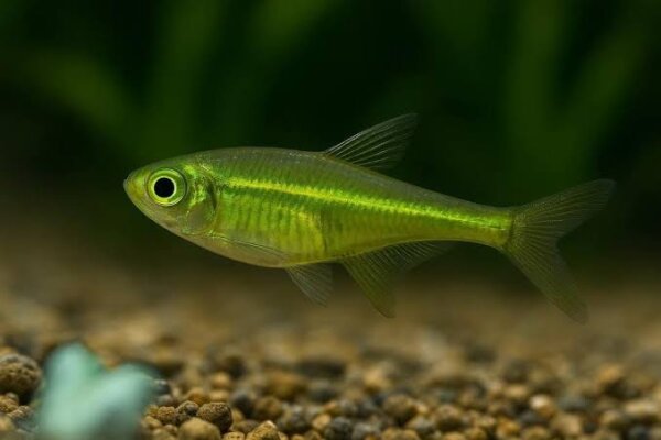 Neongrüner Zwergbärbling / Microdevario kubotai